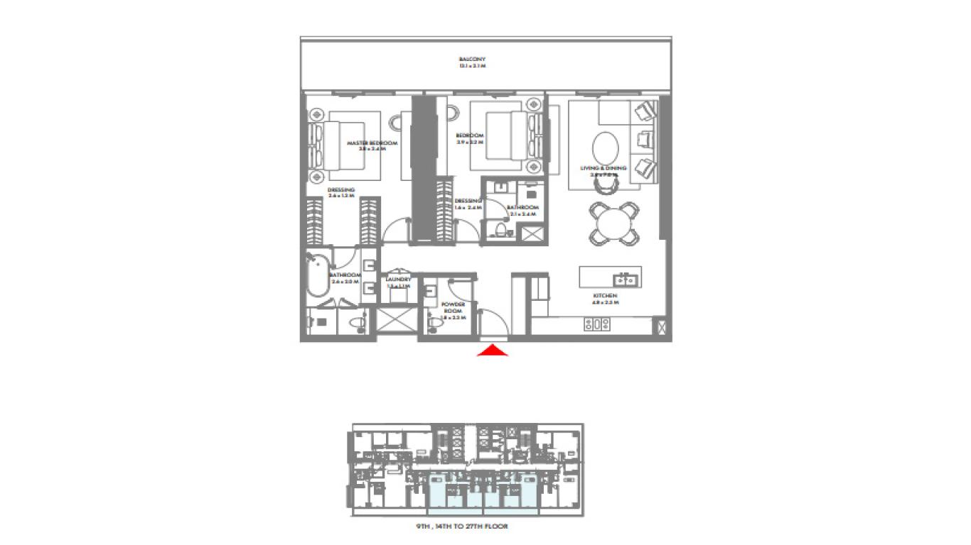 W Residences Palm Jumeirah-W-Residences-at-Dubai-Harbour-2-bed-plan2.jpg